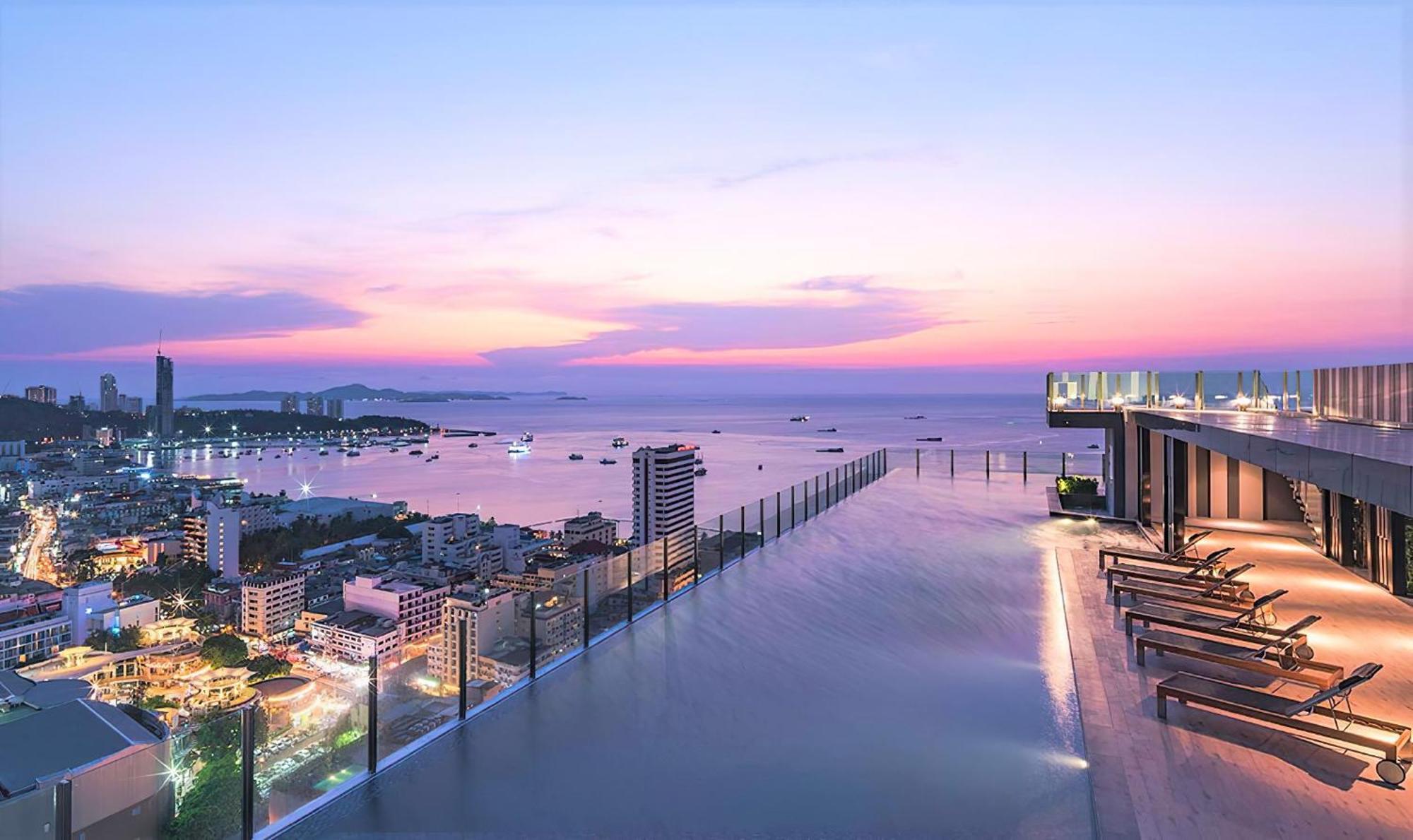 Central Pattaya - Sea View Large Balcony Condo With Infinity Pool エクステリア 写真