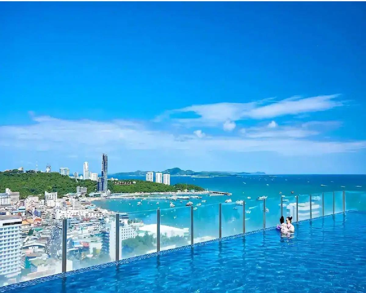 Central Pattaya - Sea View Large Balcony Condo With Infinity Pool エクステリア 写真
